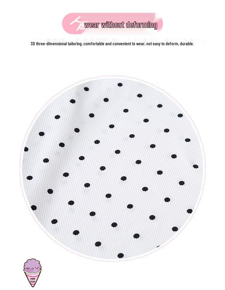 Girls' Polka Dot Summer Pajama Set - Light, Stylish Two-Piece for Home or Air-Conditioned Wear