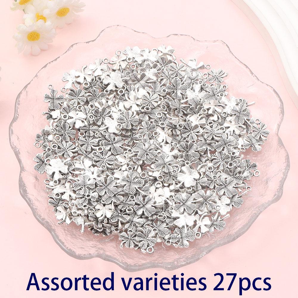 

9/18/27 шт. подвеска из сплава в виде клевера, подвеска в виде растения, бижутерия в виде четырехлистного клевера, серьги-браслеты на лодыжку для летнего пляжа своими руками 27pcs