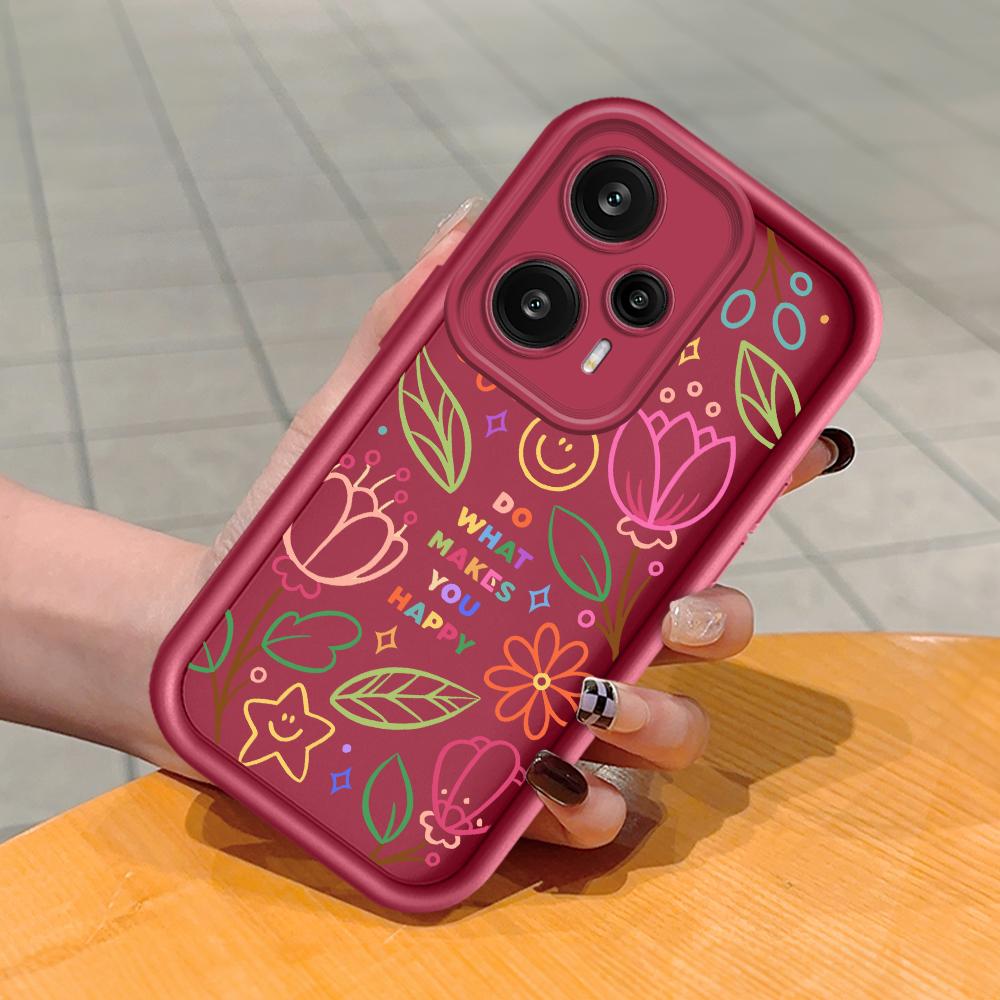 

Мягкий силиконовый квадратный чехол с рисунком лестницы для телефона, полное покрытие, противоударный защитный резиновый чехол для камеры для Xiaomi Redmi Xiaomi Poco X7 Pro темно-красного