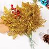 5Pcs Artificial Christmas Decor Pine Needle Home Room Decoration Christmas Tree Hanging Accessories Navidad Party New Year Decor