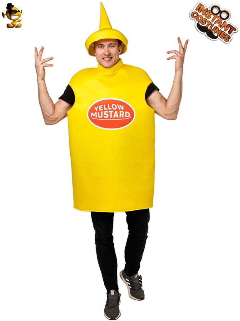 Halloween Mosterd & Ketchup Koppel Kostuum voor Volwassenen - Grappige Cosplay Outfit