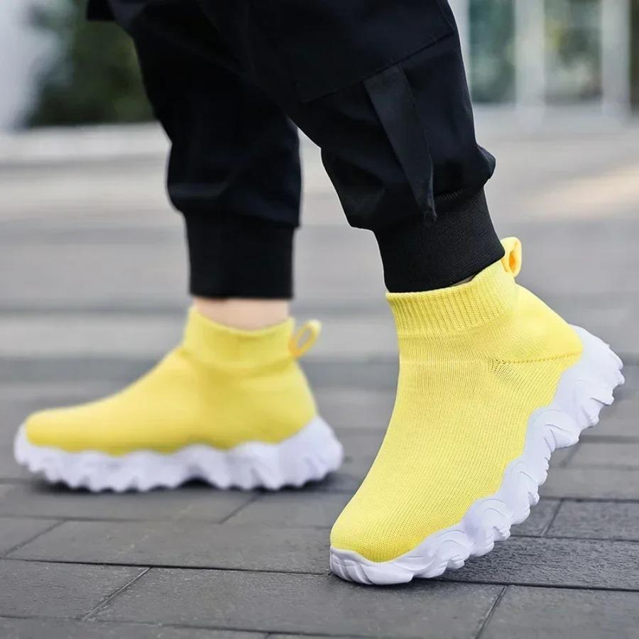 2025 Pull-on Autumn Summer Fly Woven Leisure Outdoor Indoor Breathable Children's Socks Non-slip Boys and Girls Sports Shoes