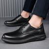 Scarpe da uomo in vera pelle alla moda Stile minimalista e versatile Festa di matrimonio tempo libero all'aperto camminata d'affari Scarpe nere