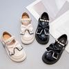Classmate 2025 spring patent leather children's shoes girls princess shoes butterfly flower fashion girls shoes shallow mouth student shoes