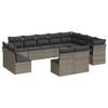 VidaXL Garden Lounge Set with Cushions 12 Pcs Grey Wicker 3250309