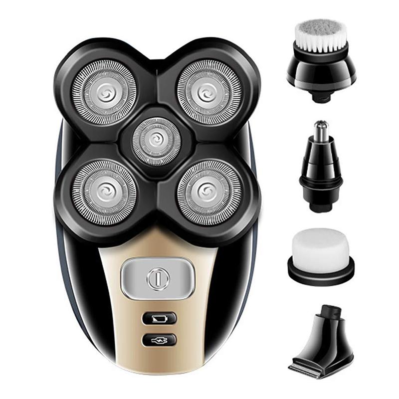 Portable Men's Five-Blade Electric Shaver Rechargeable USB Power Waterproof Beard Facial Razor Machine