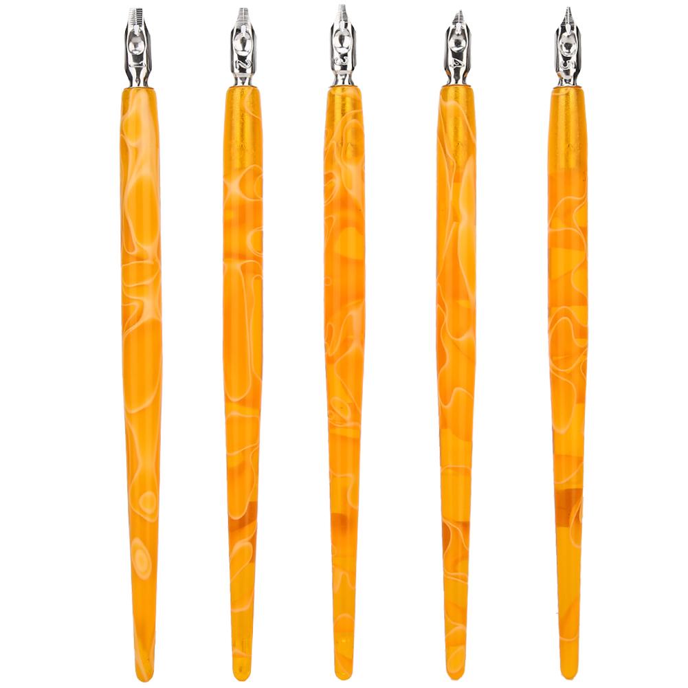 5 Pezzi Bella Penna Acrilica Pennino Rotondo Strumento per Disegno Artistico a Fumetti Accessori Forniture