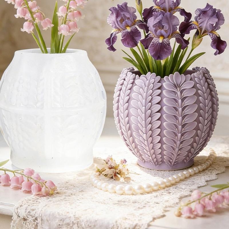 Soft Silicone Lavender Planter Mold With Easy Release For Handmade Resin Crafts Decorative Pots And Candle Containers