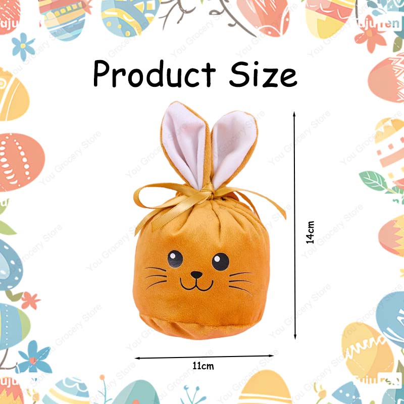 Ears Lucky Bag Easter Gift Bag Rabbit Smiling Face Hot Stamping Craft Wedding Candy Bag Wedding Candy Box Party