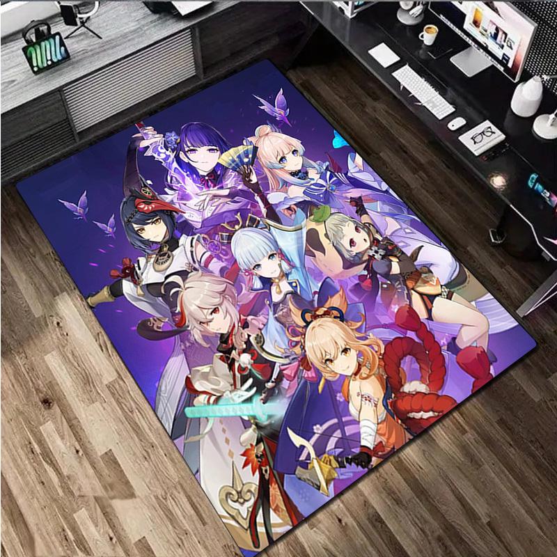 Genshin Impact Home carpet Office Decorative Carpet For Living Room Bedroom Door Mat Floor Rug Computer Chair Area Rug