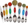 Magnetic Stackable 430 Stainless Steel Double-Ended Measuring Spoon Set with Scale