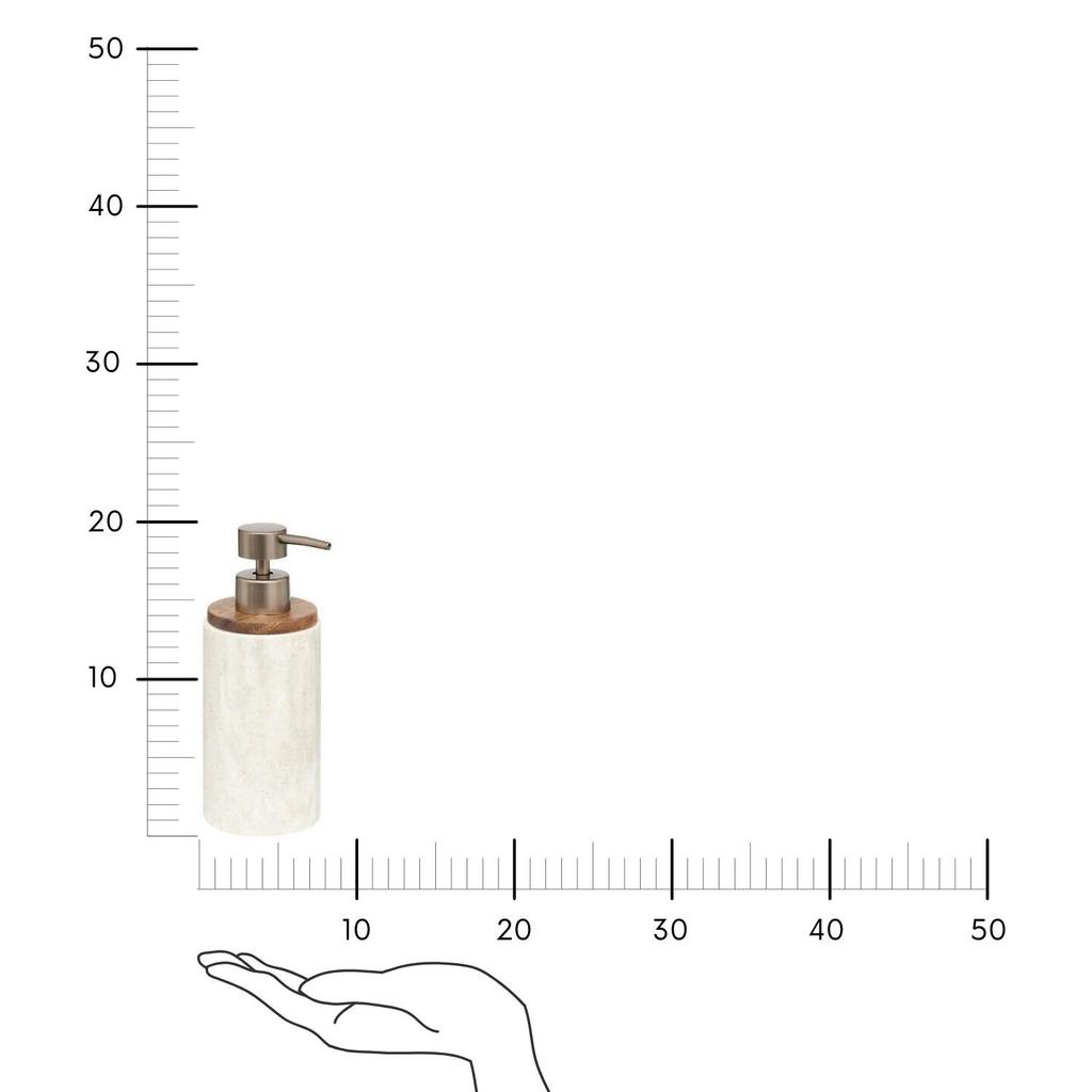 Côme Soap Dispenser Marble Effect Beige 7.1X7.1X19.3 Cm