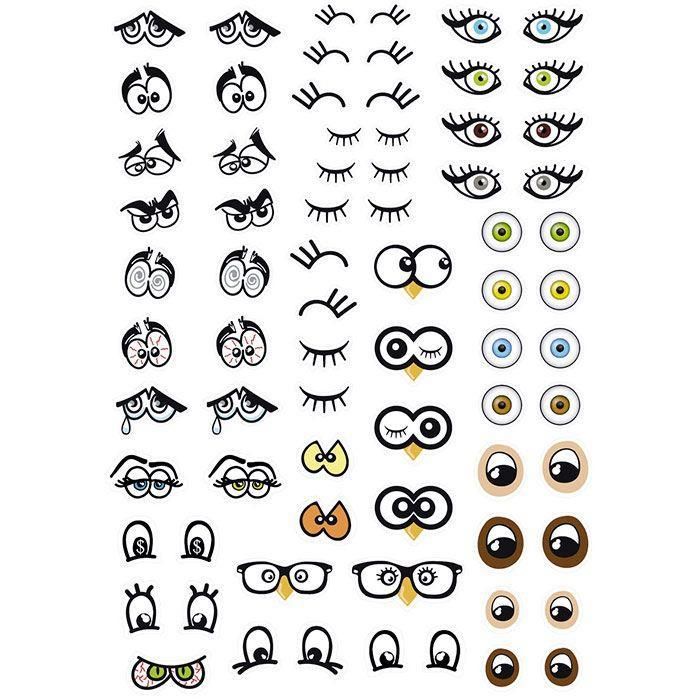 188 Adhesive Stickers - Eyes