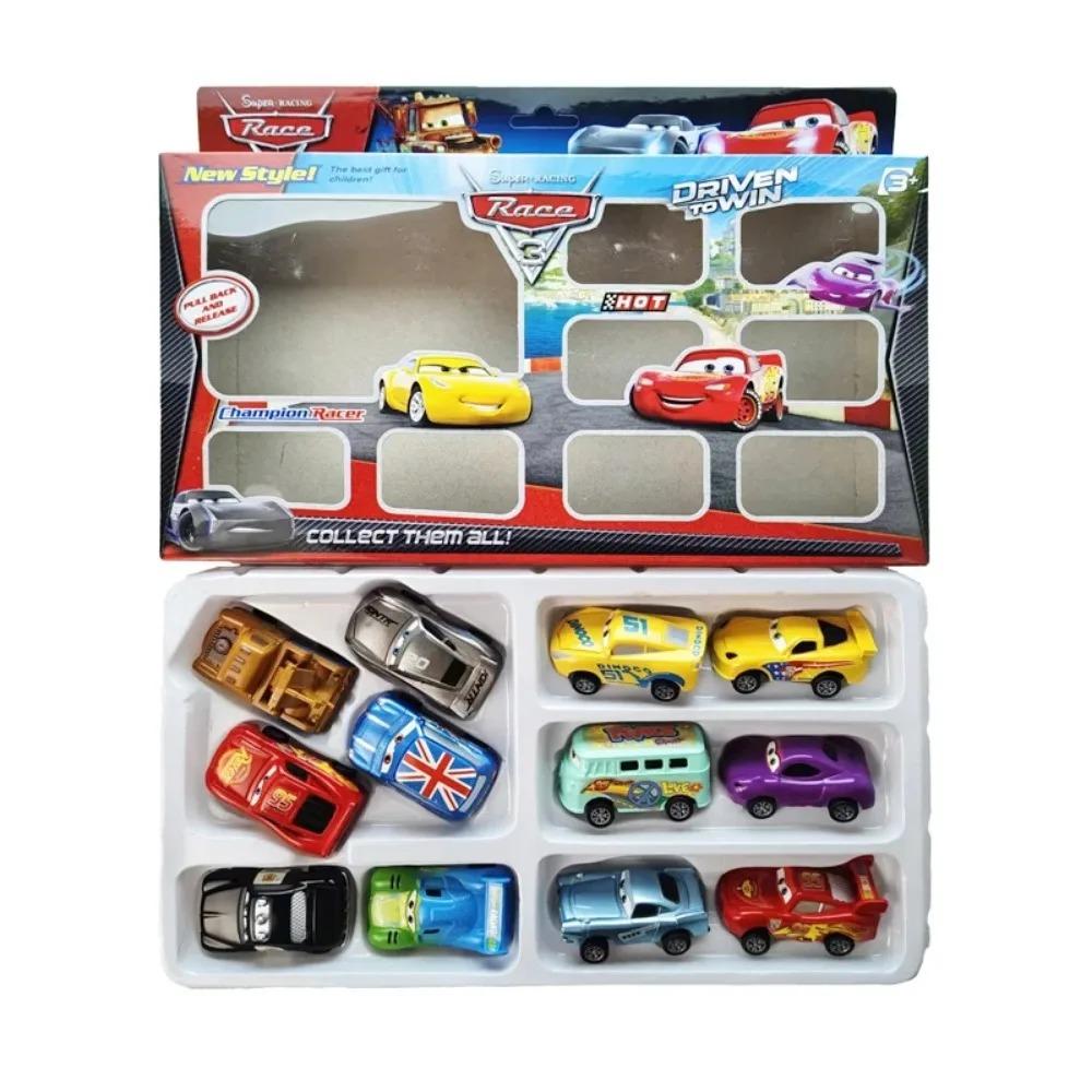 Set da 12 pezzi Disney Pixar Cars Saetta McQueen Jackson Storm Carl Attrezzi Giocattolo Auto a Retromarcia in PVC per Bambini Set Regalo Festival **&