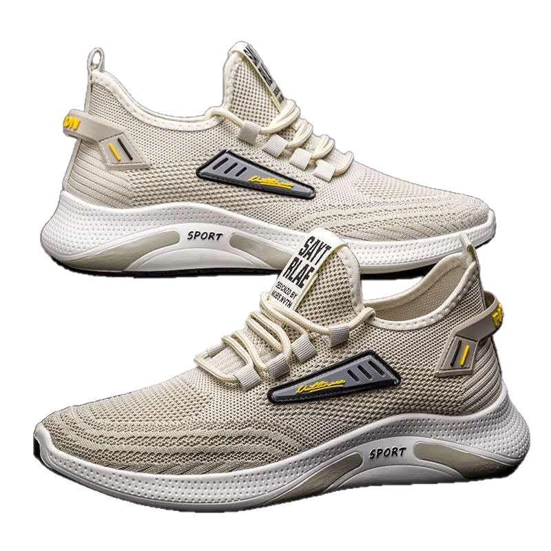 Men's Summer Breathable Mesh Running Shoes - Casual, Wear-Resistant, Flat Bottom