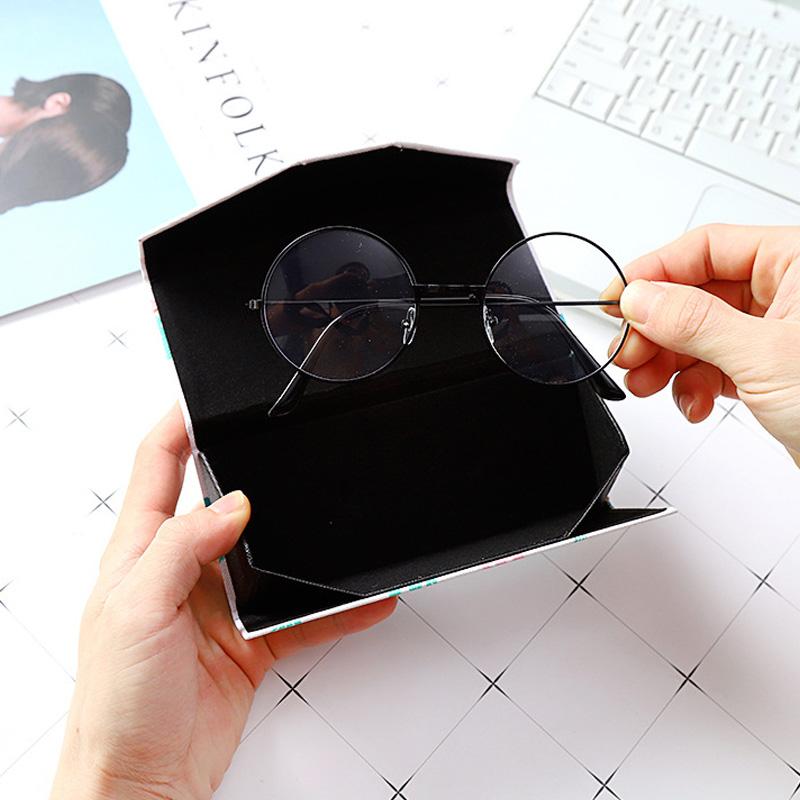 1pc Eyewear Protector for Eyeglasses PU Fashion Folding Sunglasses Box Portable Spectacle Cases Triangle