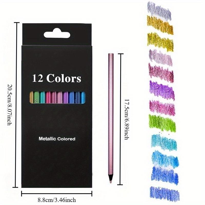 

1 Box of 12 color bright metal pencils 12pcs різнокольоровий