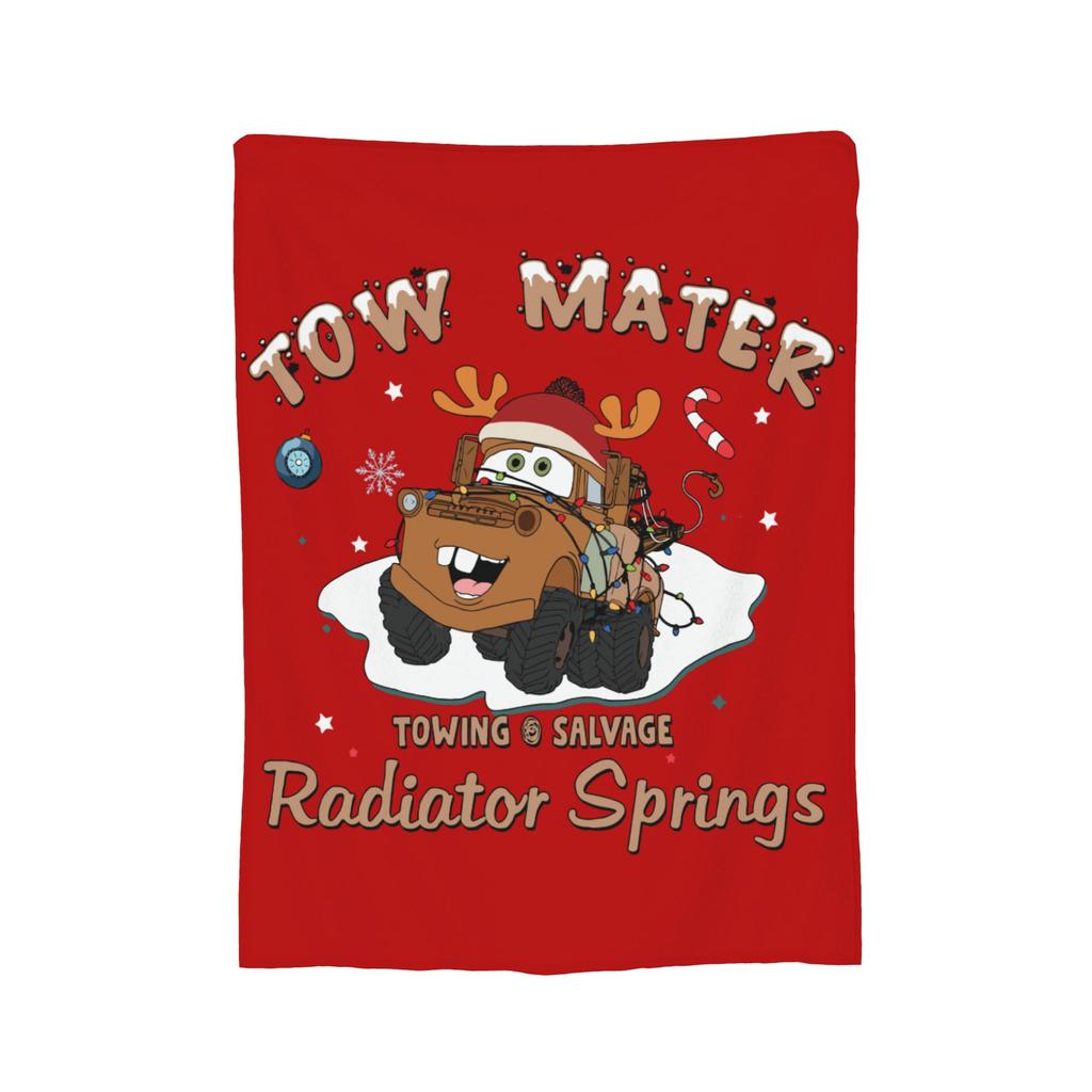 Lightning Mcqueen Cars Christmas Blanket Fleece Spring/Autumn Multi-function Warm Throw Blanket for Sofa Couch Rug Piece