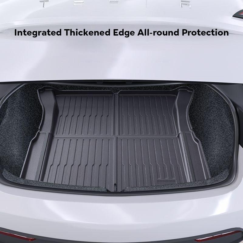 For Tesla Model 3 Highland 2024 Front and Back Trunk Mat TPE Carpet Waterproof Weather-resistant Pads Up and Down Layer Mats