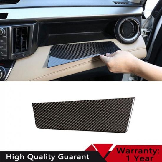 For Toyota RAV4 2013-2018 Vinyl Carbon Fiber Co-pilot Dashboard Strip Cover Trim