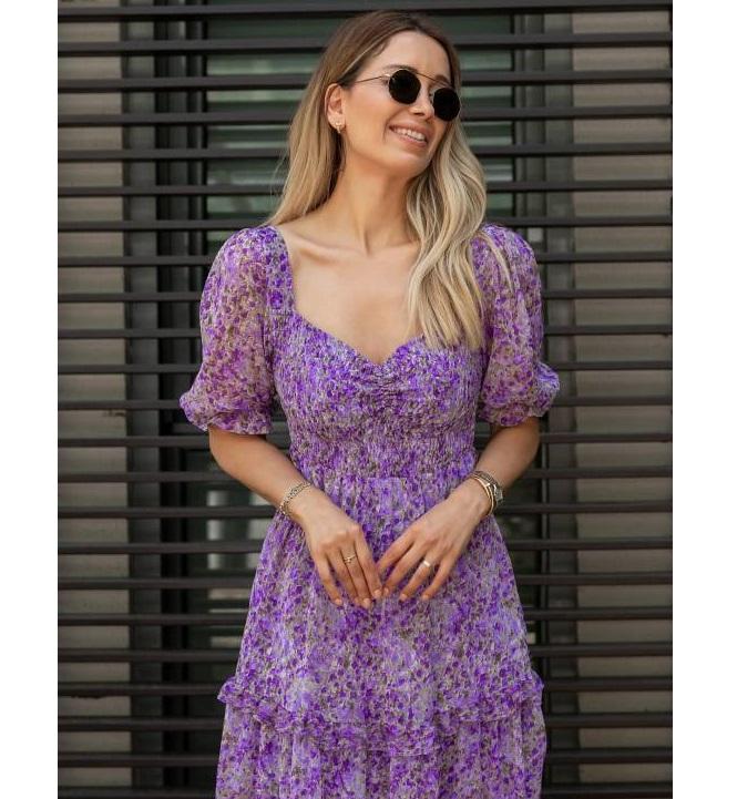Indische pakistanische Designer-Party-Kleidung, Top, Tunika, Damen, Maxi, lila, Kurti, Kurta, lang