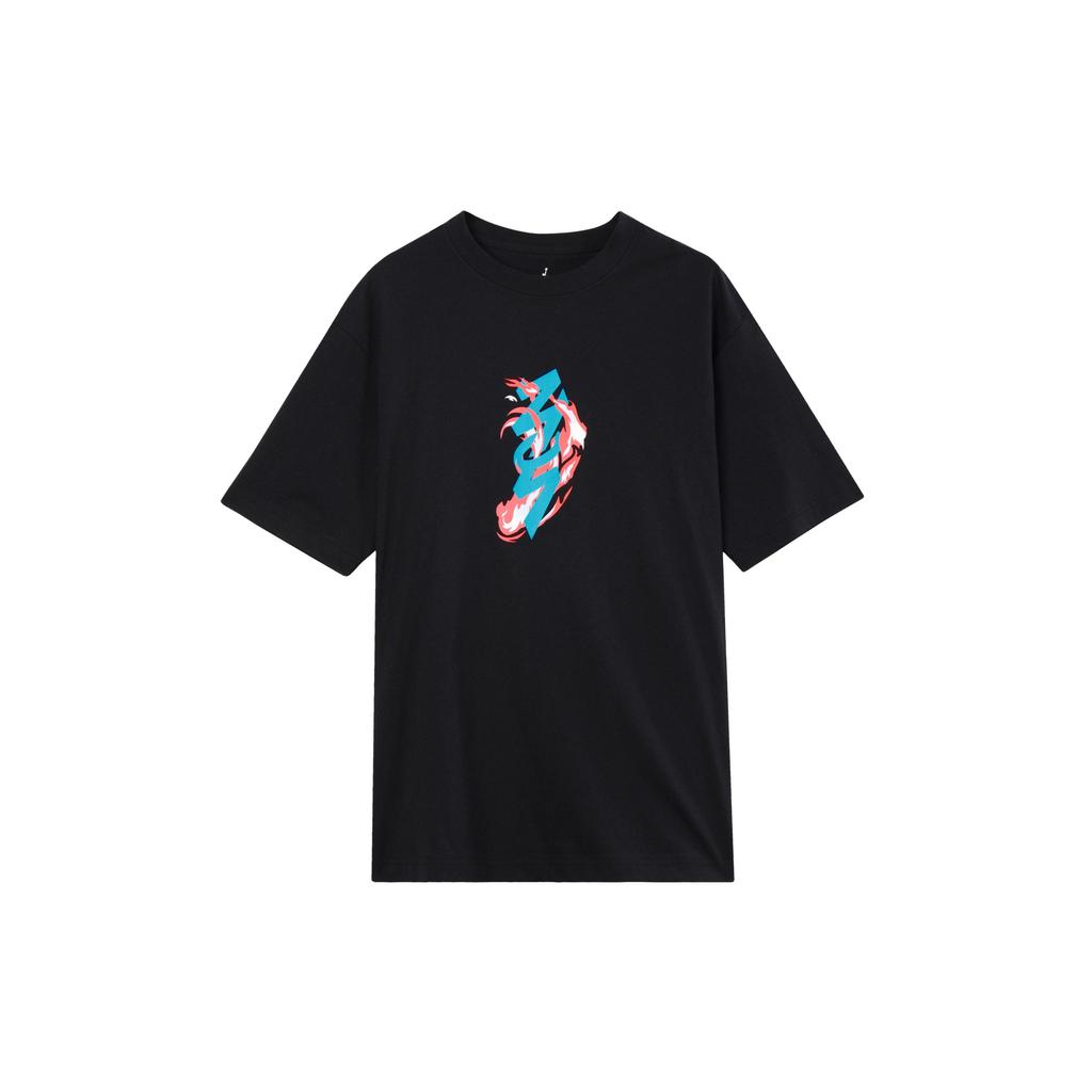 Jordan T Shirts Men's Black Crew Neck Moderate Straight Fit FN5349-010
