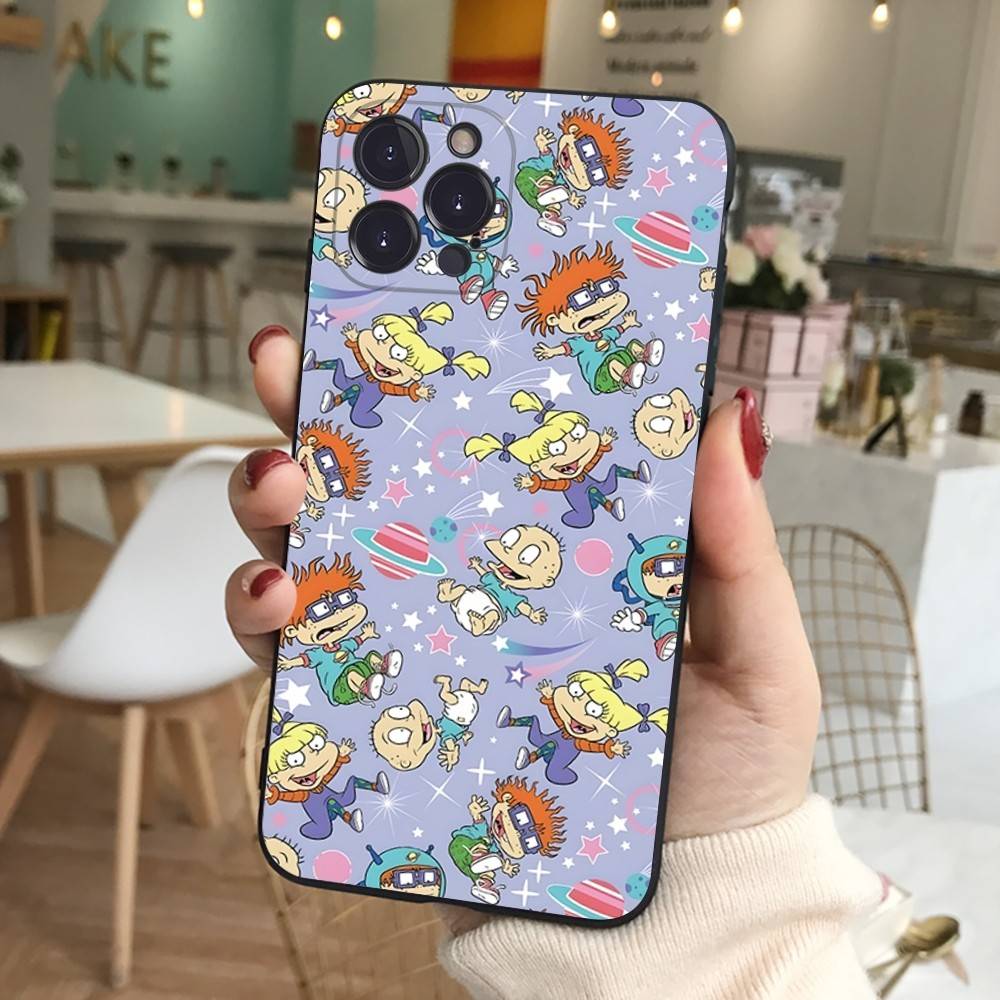 Cartoon Funny R-Rugrats Phone Case For Iphone 17 16 15 14 13 12 11 Pro Max Plus Black Shell Cover Case