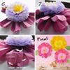 3pcs Tissue Wrinkles Crepe Paper Flowers Pom Poms Wedding Baby Bridal Shower Carnival Party Birthday Nursery Wall Backdrop Decor