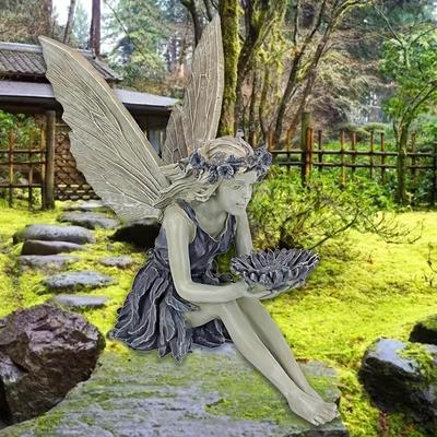 Fairy Statue Resin Jewelry Garden Decoration Angel Girl Resin Craft Jewelry