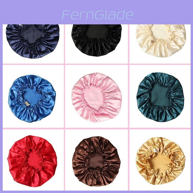 Luxurious Satin Sleep Night Cap For Curly Hair Beauty Salon Head Cover Bonnet Hat