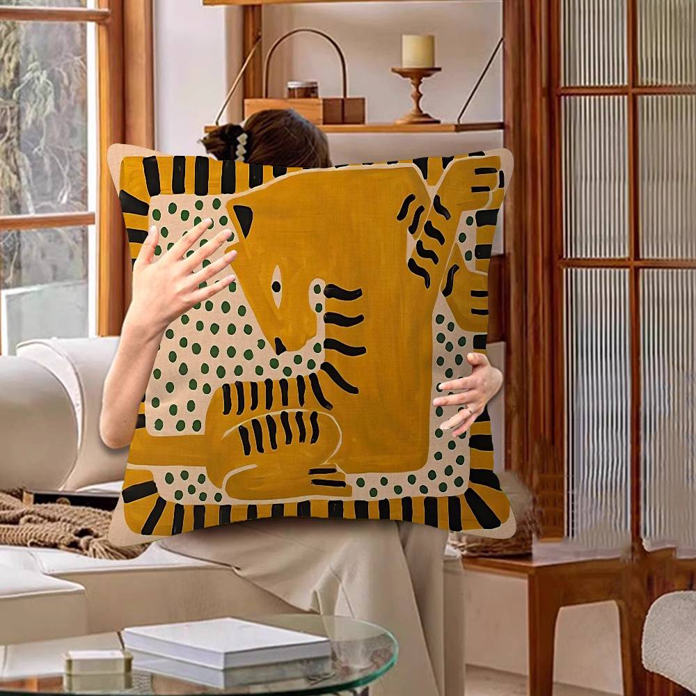 Ägypten Buntes Abstraktes Tiger Büro Kissen Kissenbezug Auto Kissenbezug 45X45CM Lendenkissen Bezug Sofakissenbezug