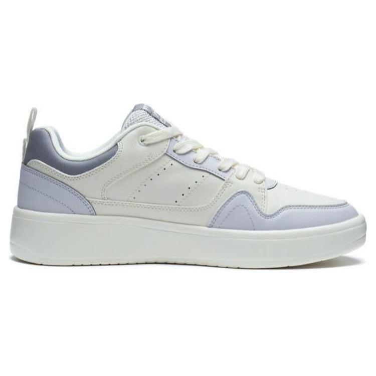 Li Ning Line 2.0 Abrasion Resistant Breathable Low Top Skateboard Shoes Men's White Gray AGCT337-4