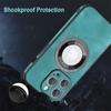Luxury Sheepskin Leather Logo Hole Magnetic for Magsafe Case for IPhone 14 13 12 11 Pro Plus Max Mini Wireless Charging Cover