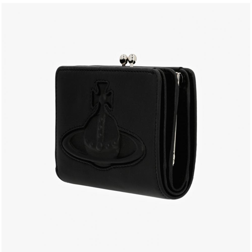 Vivienne Westwood 5115002zw L001s N401 Smooth Leather Frame Pocket Bifold Wallet