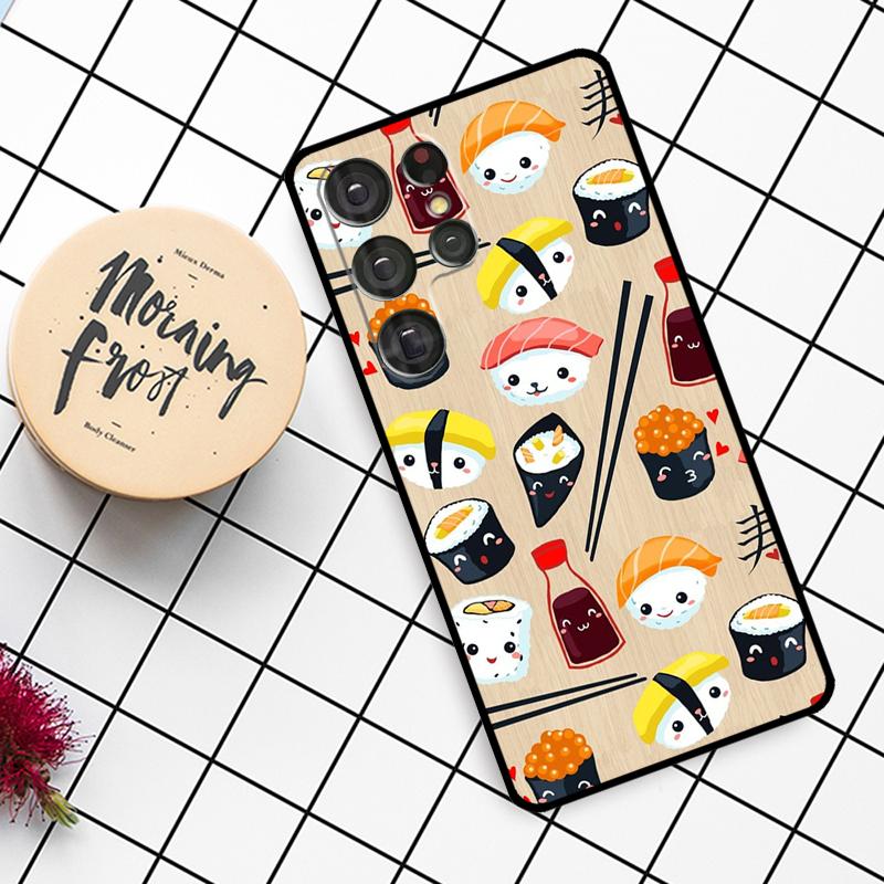 Sushi Food Case For Samsung Galaxy S24 FE S20 FE S21 S22 S23 S24 S25 Ultra S9 S10 S25 Plus Phone Cover