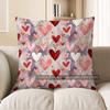 2D Heart-Patterned Cushion Covers For Cozy Decor Pattern Cushion Cover Suitable For Sofa Bedroom Car Pillow Cover