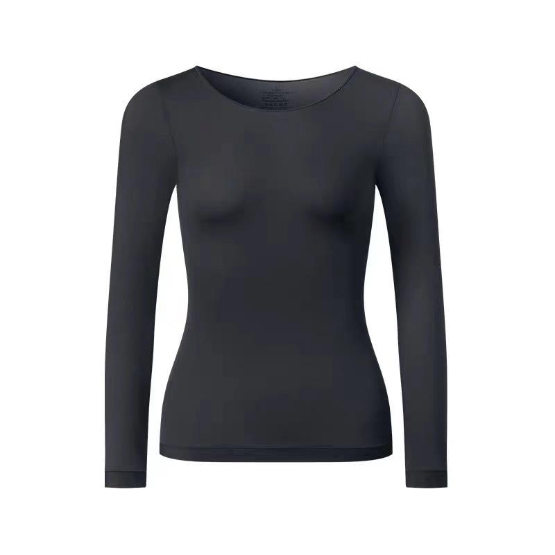 Hyaluronic Acid Seamless Women's Base Layer Set - Skin-Enhancing, High-Elasticity Warm Autumn Top & Trousers