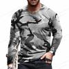 Camouflage T-shirt For Men Fashion Long Sleeve T-shirts Outdoors Tshirt Mens Clothing Camo Tops Tees Autumn Outdoor T Shirt