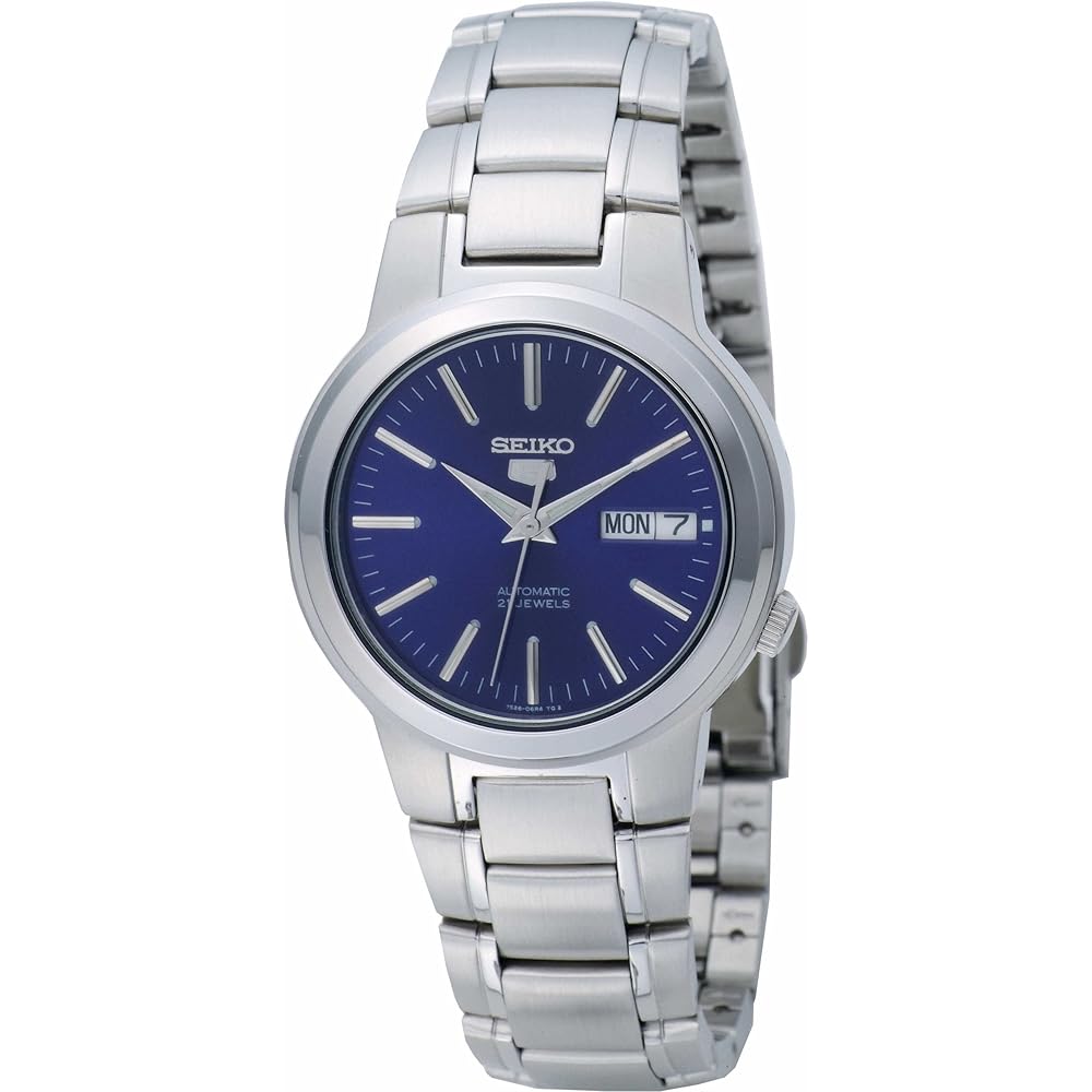Seiko SNKA05K1 Automatic Watch Blue Stainless Steel Water Resistant Men s Timepiece