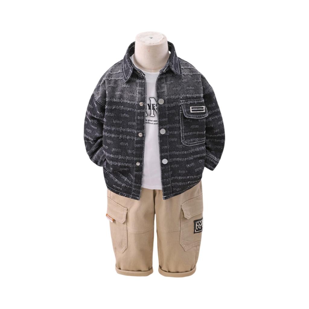 Kids Casual Long-Sleeve Set, Comfortable Daily Wear Outfits