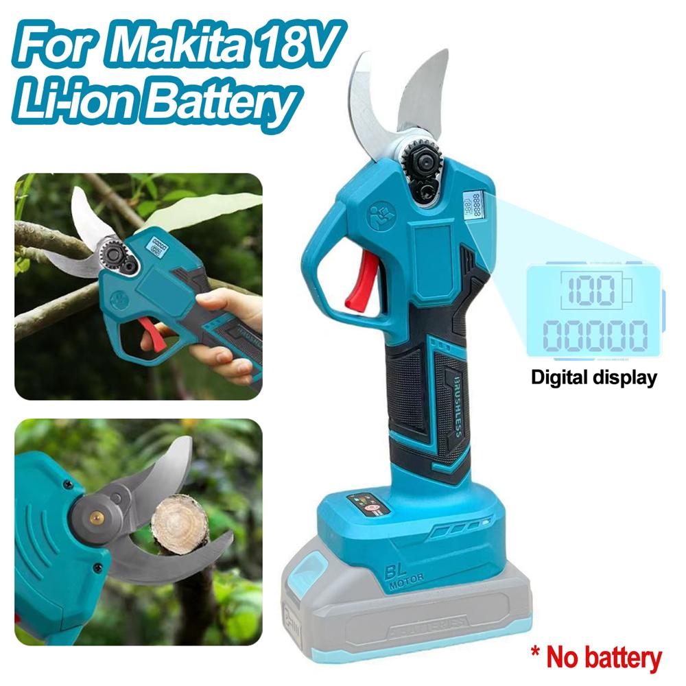 30mm 4 Gears Brushless Electric Pruner Shear Efficient Rechargeable Garden Beautify Power Tools For Makita 18V-21V Battery