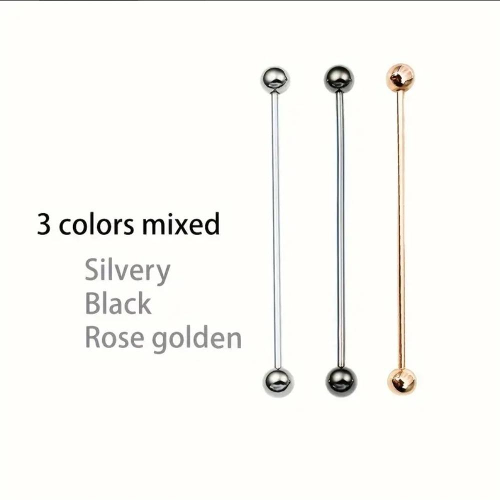3pcs Copper Metal Tie Pin Luxury Men Necktie Buckle Creative Collar Button Men Accessories