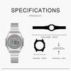 Naviforce Original Women Digital Watch Stainless Steel Strap Waterproof Calendar Chronograph Night Pattern Lady Girl Casual Fashion Watch NF5066