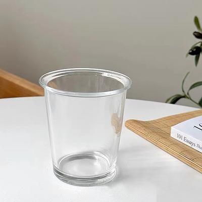 2 Stück Set 360ml Amerikanisches Kaffeeglas Transparentes Cocktail Bier Brandy Gläser Zitrone Sprudelwasser Tasse Koreanische Frühstücks Milch Tasse
