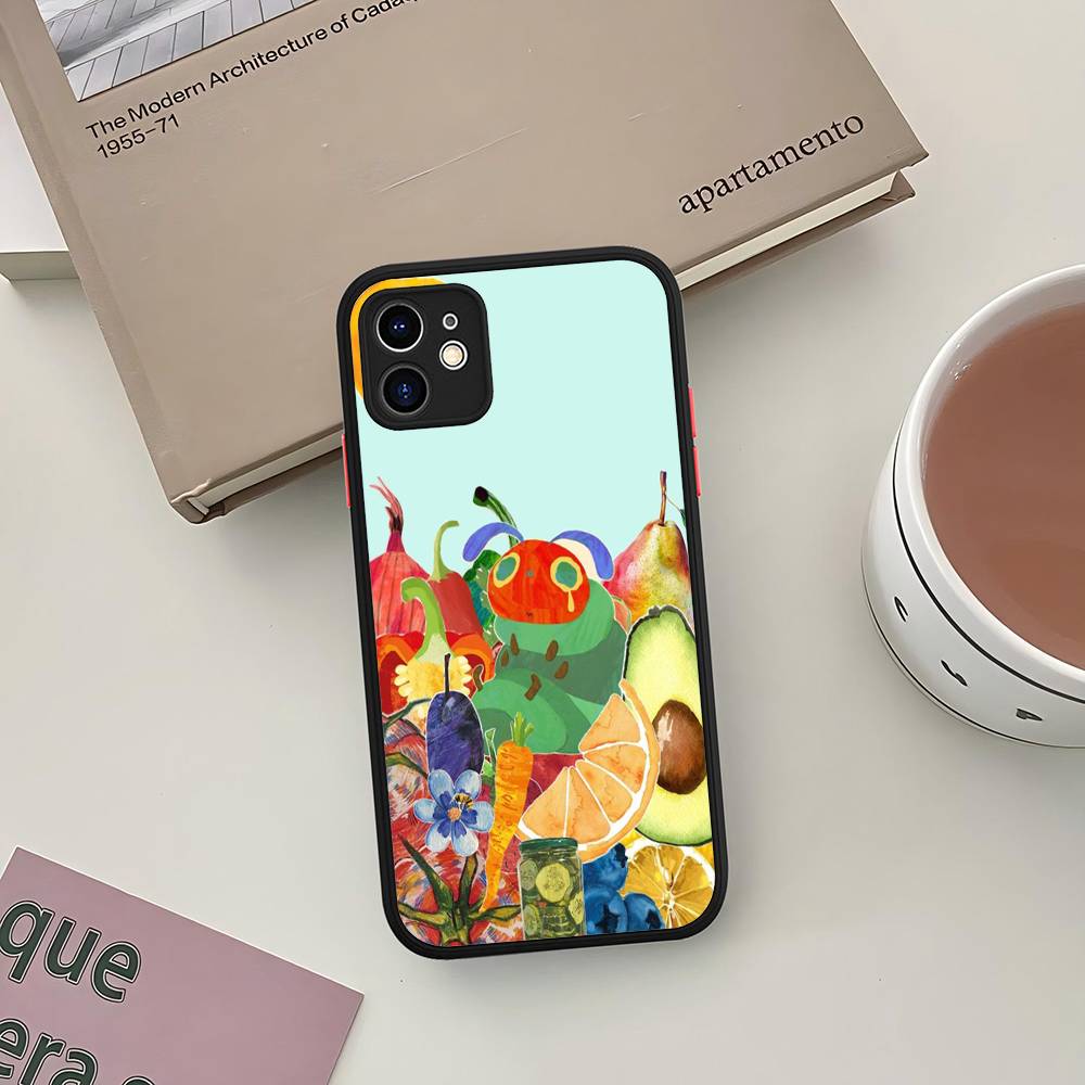 The Very Hungry Caterpillar For IPhone Air 16 15 14 Plus 13 12 11 Pro Max Matte Cover Jelly Shockproof Phone Case
