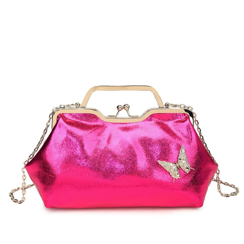 Women's Evening Bag Gold-colored Clutch Shoulder Chain Bag Crossbody Bag Fashion