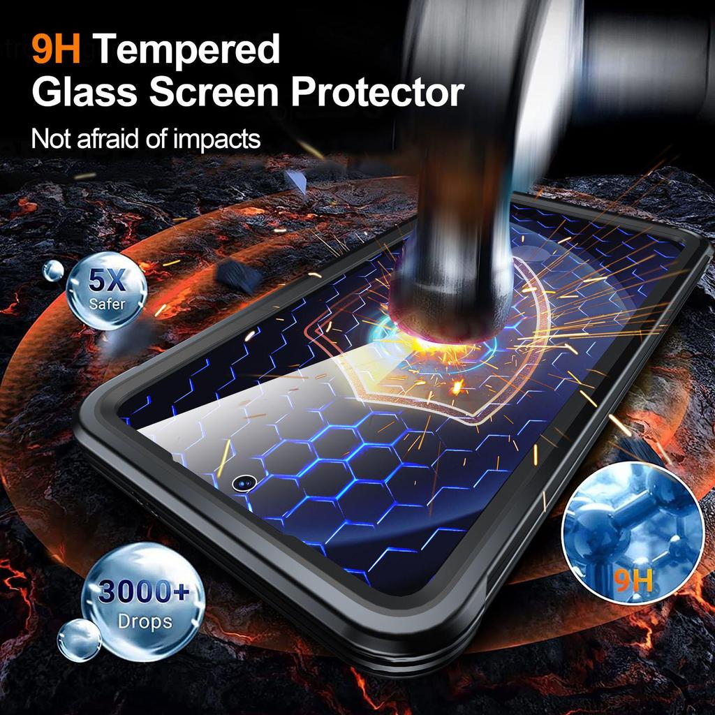 Samsung A36/A56-5G MagSafe-Compatible Tri-Proof Transparent Phone Case with Full Coverage and Fingerprint Unlock