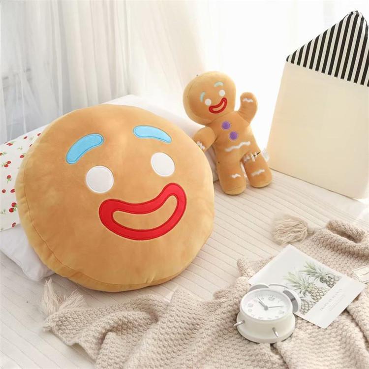 Plush Gingerbread Man Toy Pillow With Stuffed Pp Cotton For Living Doll Room