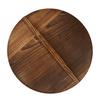 STOBAZA Wooden Wok Lid, 32cm Cast Iron Wok Lid, Natural Wood Pot Lid, Frying Pan Lid, All-Purpose Pot Lid, Cookware Lid Replacement for Kitchen