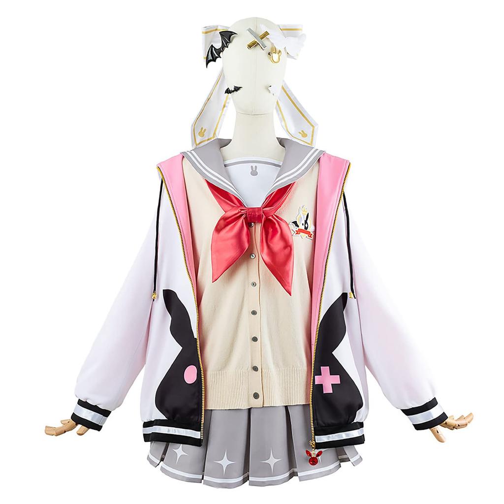 [Milky Time] Nijisanji Yami Rena Cosplay Virtual Halloween VTuber JK Uniform